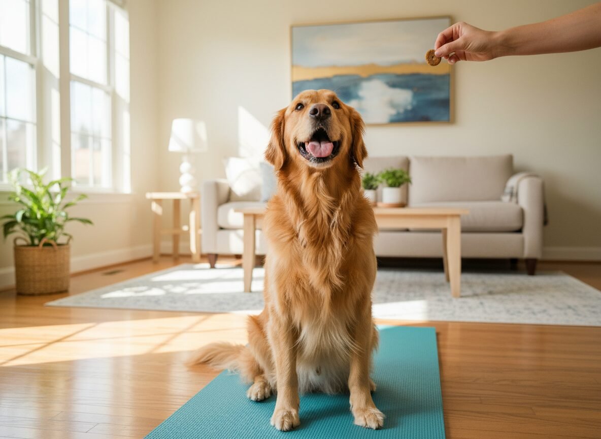 Cute Trick Alert: Teach Your Dog to Unroll Your Yoga Mat