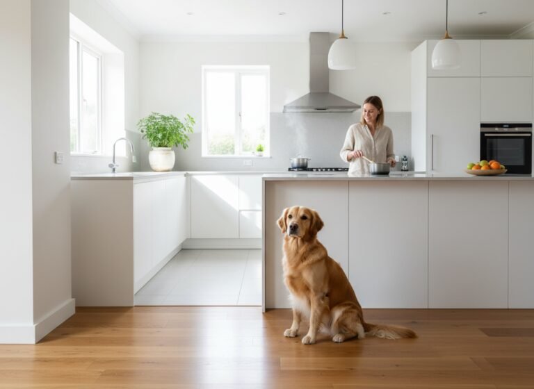 Keep Your Dog Out Of The Kitchen Without Ugly Baby Gates