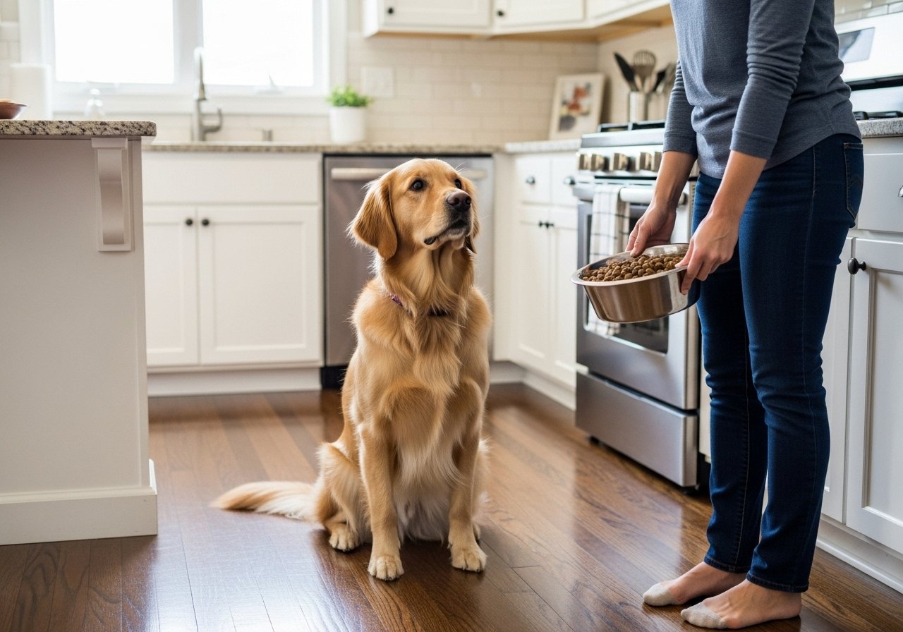 Stop The Feeding Frenzy: Teach "Wait" Before The Bowl Drops