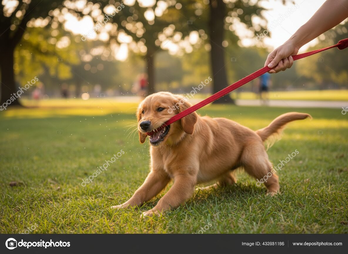 Stop The Tug-of-War: How to End Leash Biting During Walks Instantly